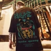 "National trend T-shirt, men's fashion brand, overweight and plus-size hip-hop loose short-sleeved top, Hong Kong-style ins half-sleeved T-shirt. details Picture